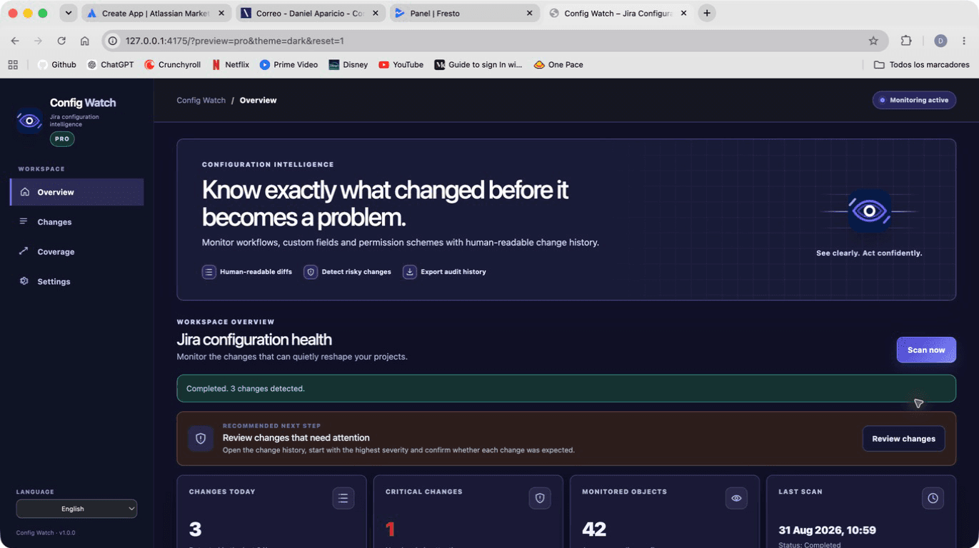 Config Watch interface